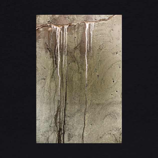 Cracked Concrete Wall Leak Showing From Ageing Process by textural
